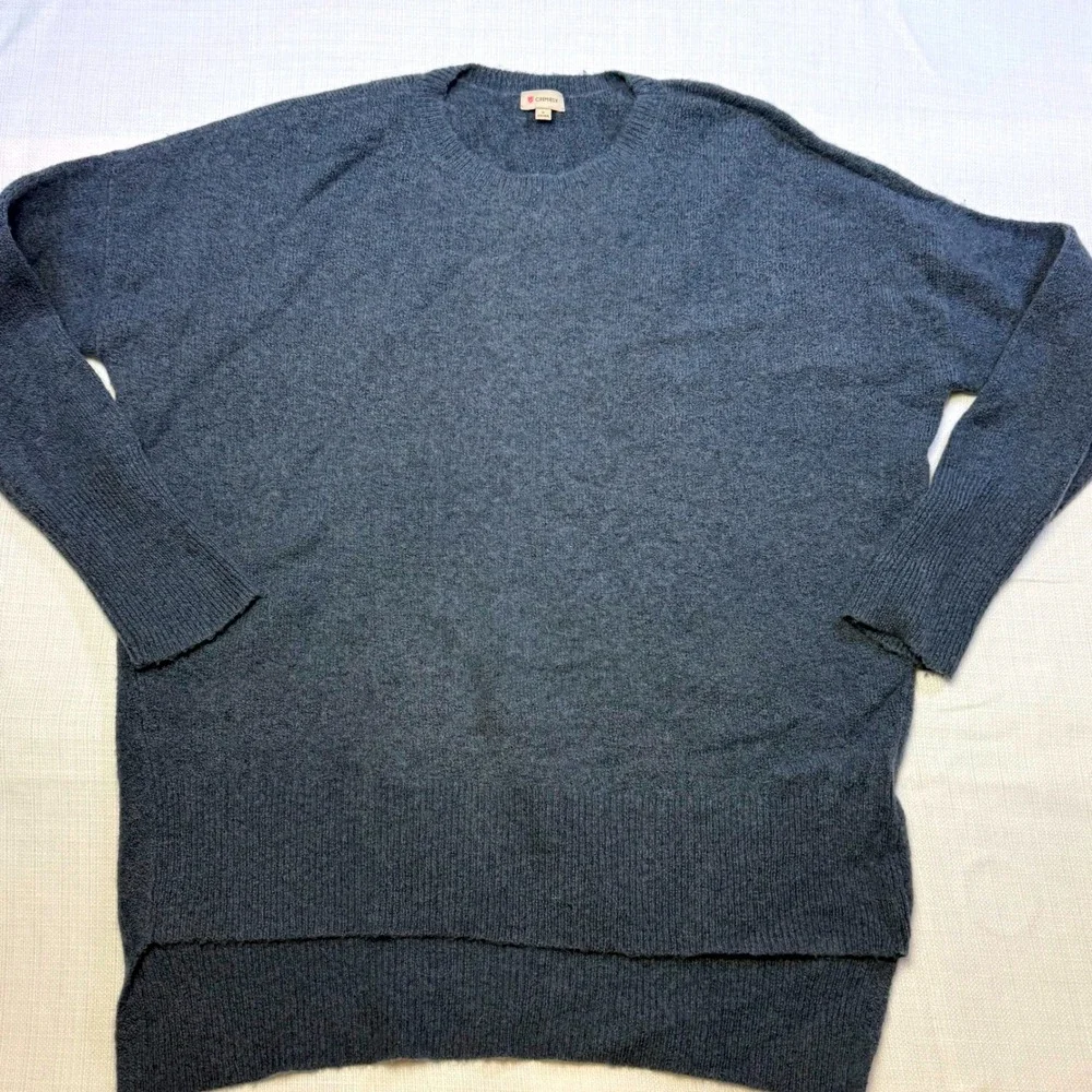 CREMIEUX Womens Grey Long Sleeve Sweater Size‎ S Wool Alpaca Blend Tunic